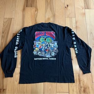 Vtg Motorcycle Harley Davidson 1995 Bike Week long sleeve tshirt